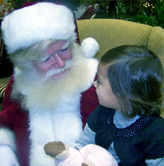 Little girl with Santa